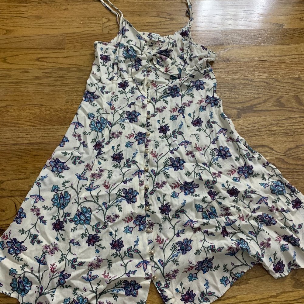 American Eagle Floral Mini Cami Milkmaid Dress